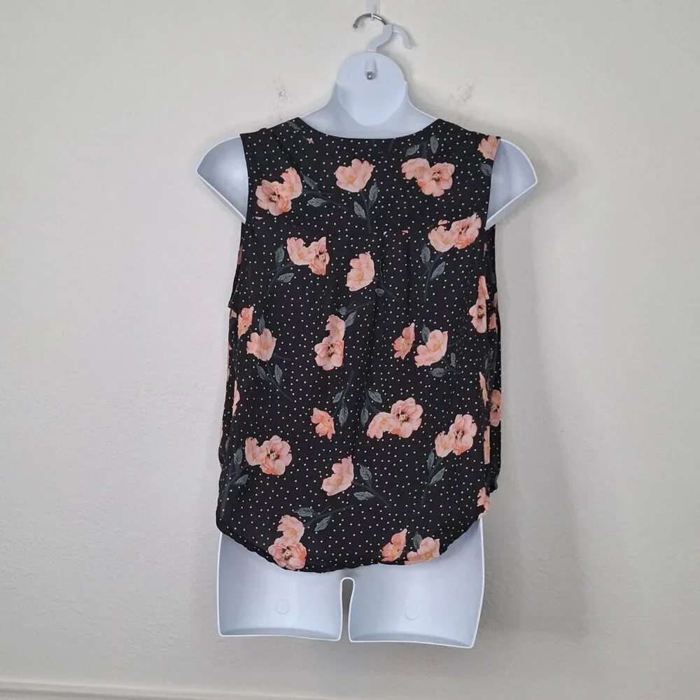 Torrid Harper Blouse Floral Polka Dot Sz 2 Crop Button Down Rockabilly Office
